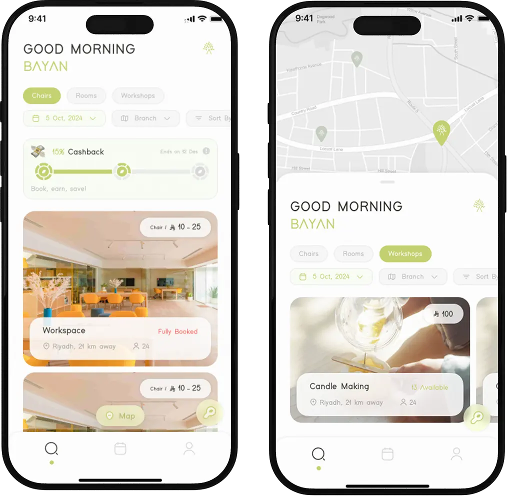 Tod | Ashjar Space — Co-working & Premium Space Booking App in Riyadh